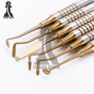 Set of 6 Pieces Dental Composite Filling Instrument Gold Coated Kit Complete Set