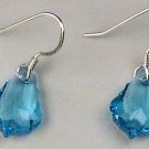 Blue Teardrop Earrings by One Red Feather 32-0001