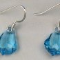 Blue Teardrop Earrings by One Red Feather 32-0001