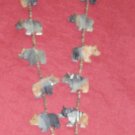 All Same Animal Necklace-White Marble