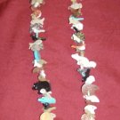 Stack Necklace with Black Marble Standing Bear Bottom