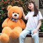 Super Giant Big Teddy Bear Orange Plush Toy Stuffed Animals Doll Great Gift 120cm/47.2inch