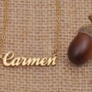 Carmen Name Necklace Gold Silver and Rose Gold for Women
