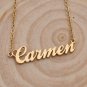 Carmen Name Necklace Gold Silver and Rose Gold for Women