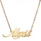 Alexis Name Necklace Gold Silver and Rose Gold for Women
