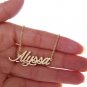 Alyssa Name Necklace Gold Silver and Rose Gold for Women