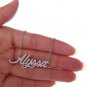 Alyssa Name Necklace Gold Silver and Rose Gold for Women