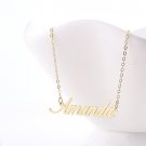 Amanda Name Necklace Gold Silver and Rose Gold for Women