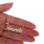 Amanda Name Necklace Gold Silver and Rose Gold for Women