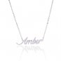 Amber Name Necklace Gold Silver and Rose Gold for Women