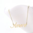 Amore Name Necklace Gold Silver and Rose Gold for Women