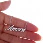 Amore Name Necklace Gold Silver and Rose Gold for Women