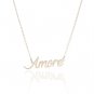 Amore Name Necklace Gold Silver and Rose Gold for Women