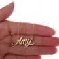 Amy Name Necklace Gold Silver and Rose Gold for Women