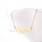 Angela Name Necklace Gold Silver and Rose Gold for Women
