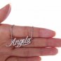 Angela Name Necklace Gold Silver and Rose Gold for Women