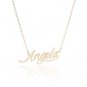 Angela Name Necklace Gold Silver and Rose Gold for Women