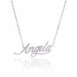 Angela Name Necklace Gold Silver and Rose Gold for Women
