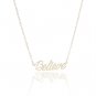 Believe Name Necklace Gold Silver and Rose Gold for Women