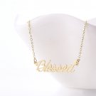 Blessed Name Necklace Gold Silver and Rose Gold for Women