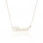 Blessed Name Necklace Gold Silver and Rose Gold for Women