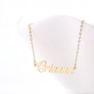 Brianna Name Necklace Gold Silver and Rose Gold for Women