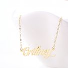 Brittney Name Necklace Gold Silver and Rose Gold for Women
