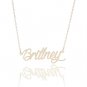 Brittney Name Necklace Gold Silver and Rose Gold for Women
