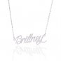 Brittney Name Necklace Gold Silver and Rose Gold for Women