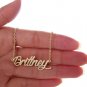 Brittney Name Necklace Gold Silver and Rose Gold for Women
