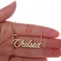 Chelsea Name Necklace Gold Silver and Rose Gold for Women