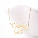Country Girl Name Necklace Gold Silver and Rose Gold for Women