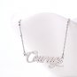 Courage Name Necklace Gold Silver and Rose Gold for Women