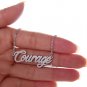 Courage Name Necklace Gold Silver and Rose Gold for Women