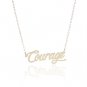 Courage Name Necklace Gold Silver and Rose Gold for Women
