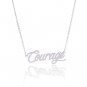 Courage Name Necklace Gold Silver and Rose Gold for Women