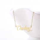 Courtney Name Necklace Gold Silver and Rose Gold for Women