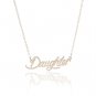 Daughter Name Necklace Gold Silver and Rose Gold for Women