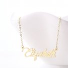 Elizabeth Name Necklace Gold Silver and Rose Gold for Women