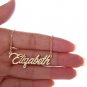 Elizabeth Name Necklace Gold Silver and Rose Gold for Women