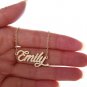 Emily Name Necklace Gold Silver and Rose Gold for Women