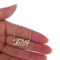 Faith Name Necklace Gold Silver and Rose Gold for Women