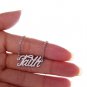 Faith Name Necklace Gold Silver and Rose Gold for Women