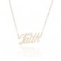 Faith Name Necklace Gold Silver and Rose Gold for Women