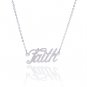 Faith Name Necklace Gold Silver and Rose Gold for Women