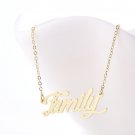 Family Name Necklace Gold Silver and Rose Gold for Women