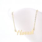 Hannah Name Necklace Gold Silver and Rose Gold for Women