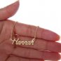 Hannah Name Necklace Gold Silver and Rose Gold for Women