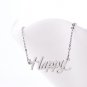 Happy Name Necklace Gold Silver and Rose Gold for Women