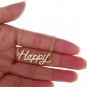Happy Name Necklace Gold Silver and Rose Gold for Women